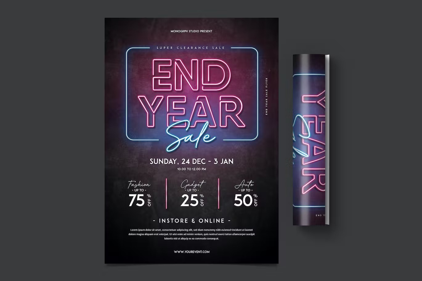 year end sale flyer