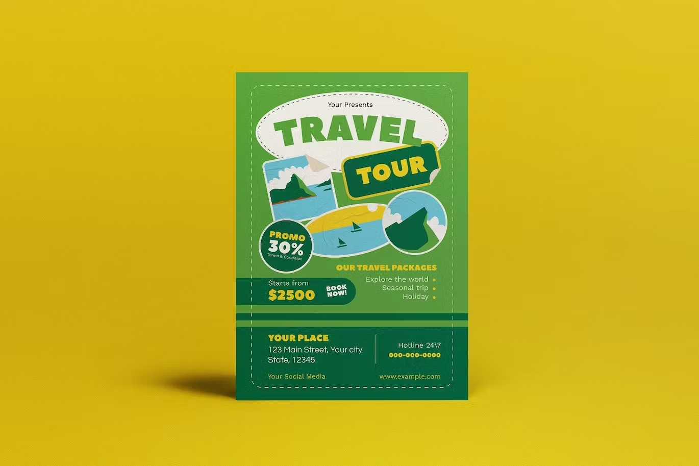Modern and Green Travel Agency Brochure Set-flyer - Image 4