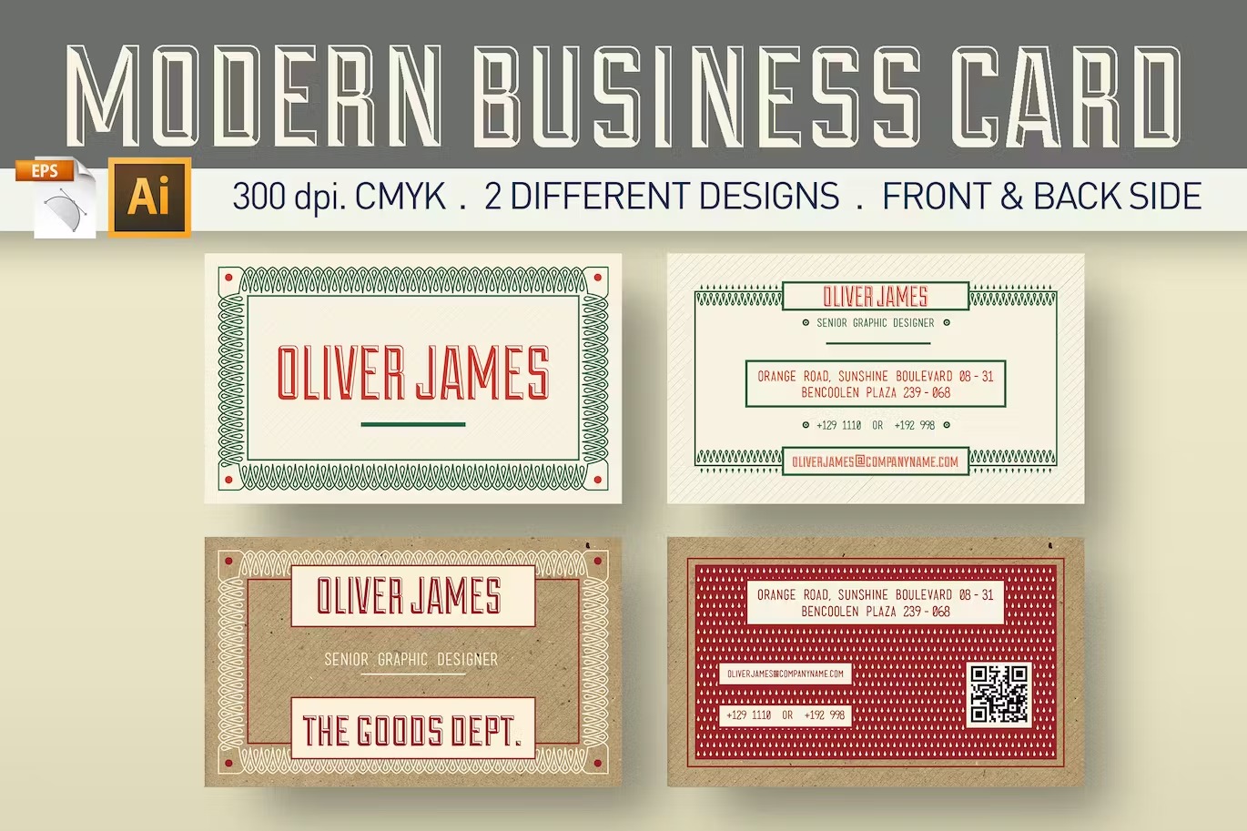 modern business card