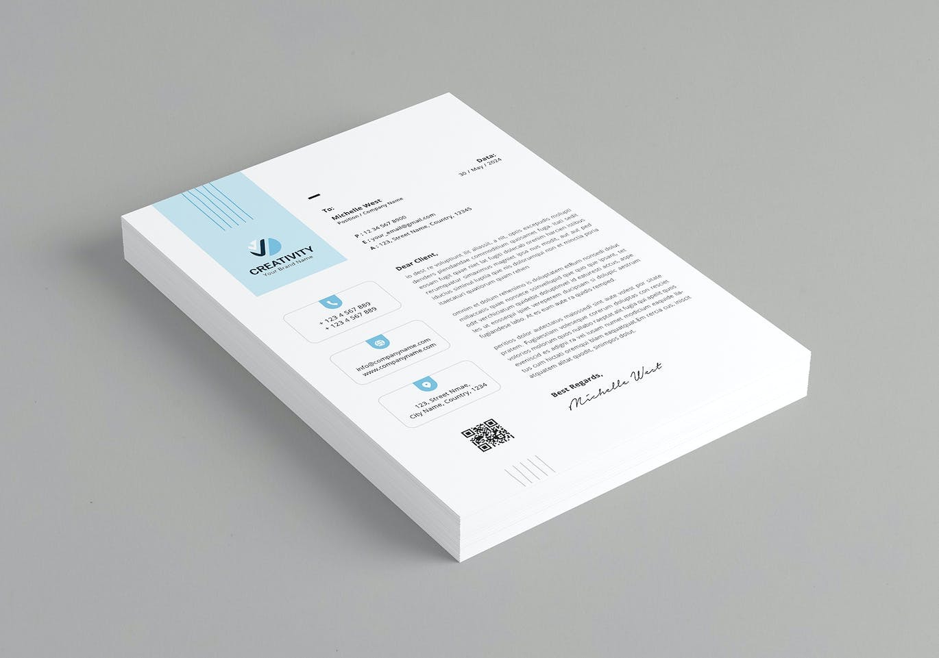 Letterhead design template - Image 2