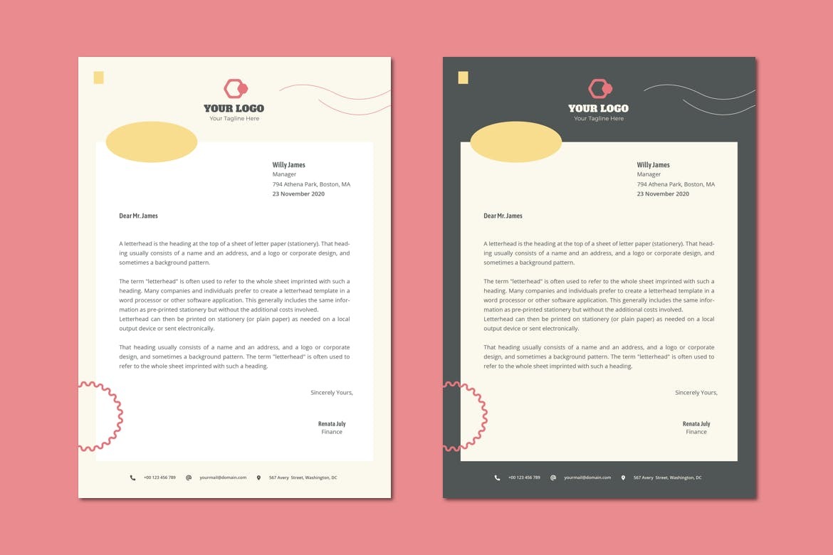 Letterhead design template - Image 2