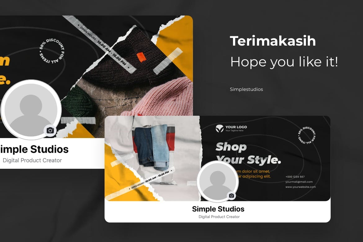 Shop Fashion Style Facebook Cover Template - Image 2