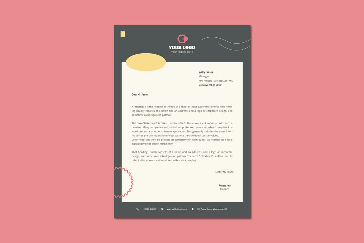 Letterhead design template - Image 4