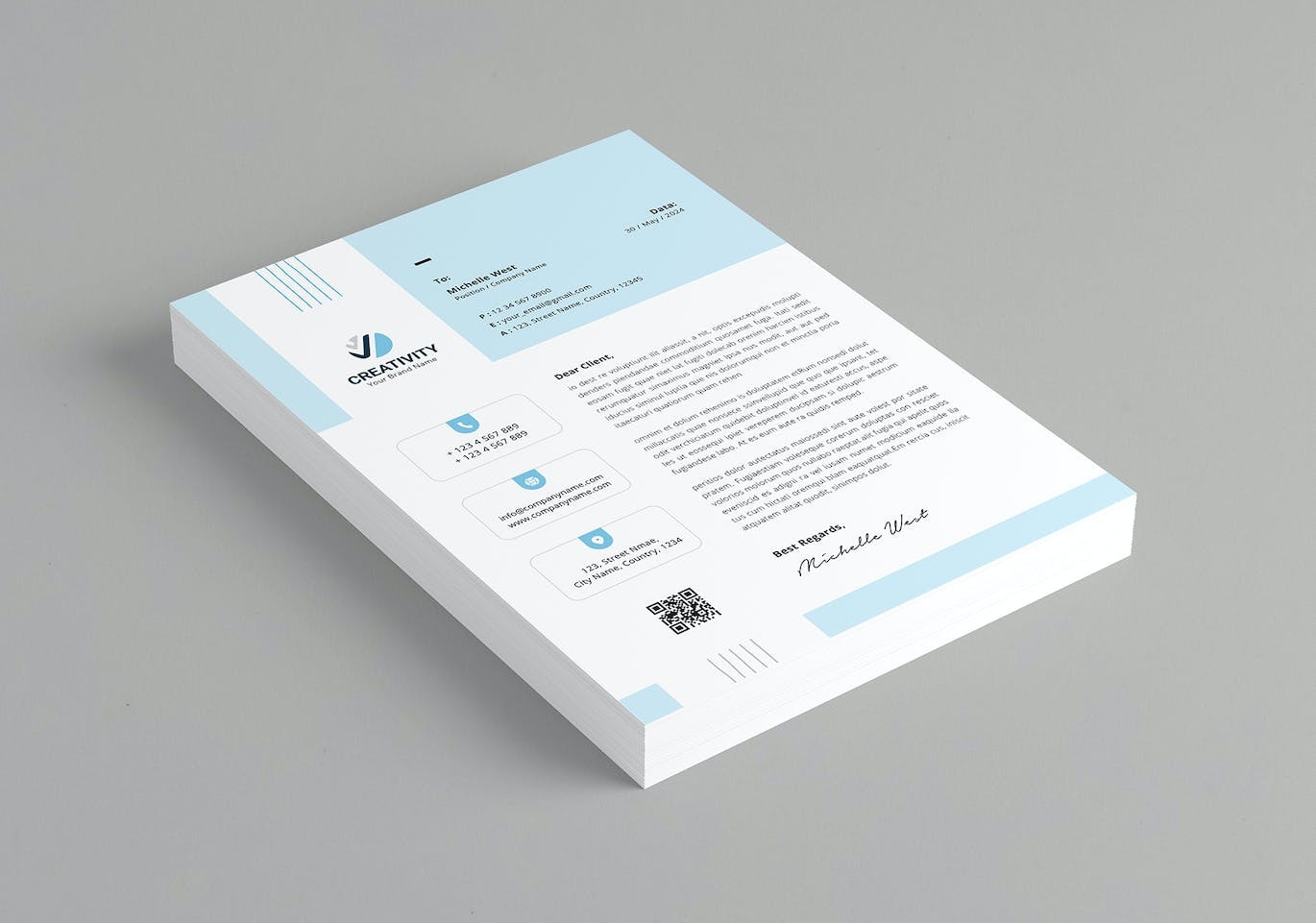 Letterhead design template - Image 4