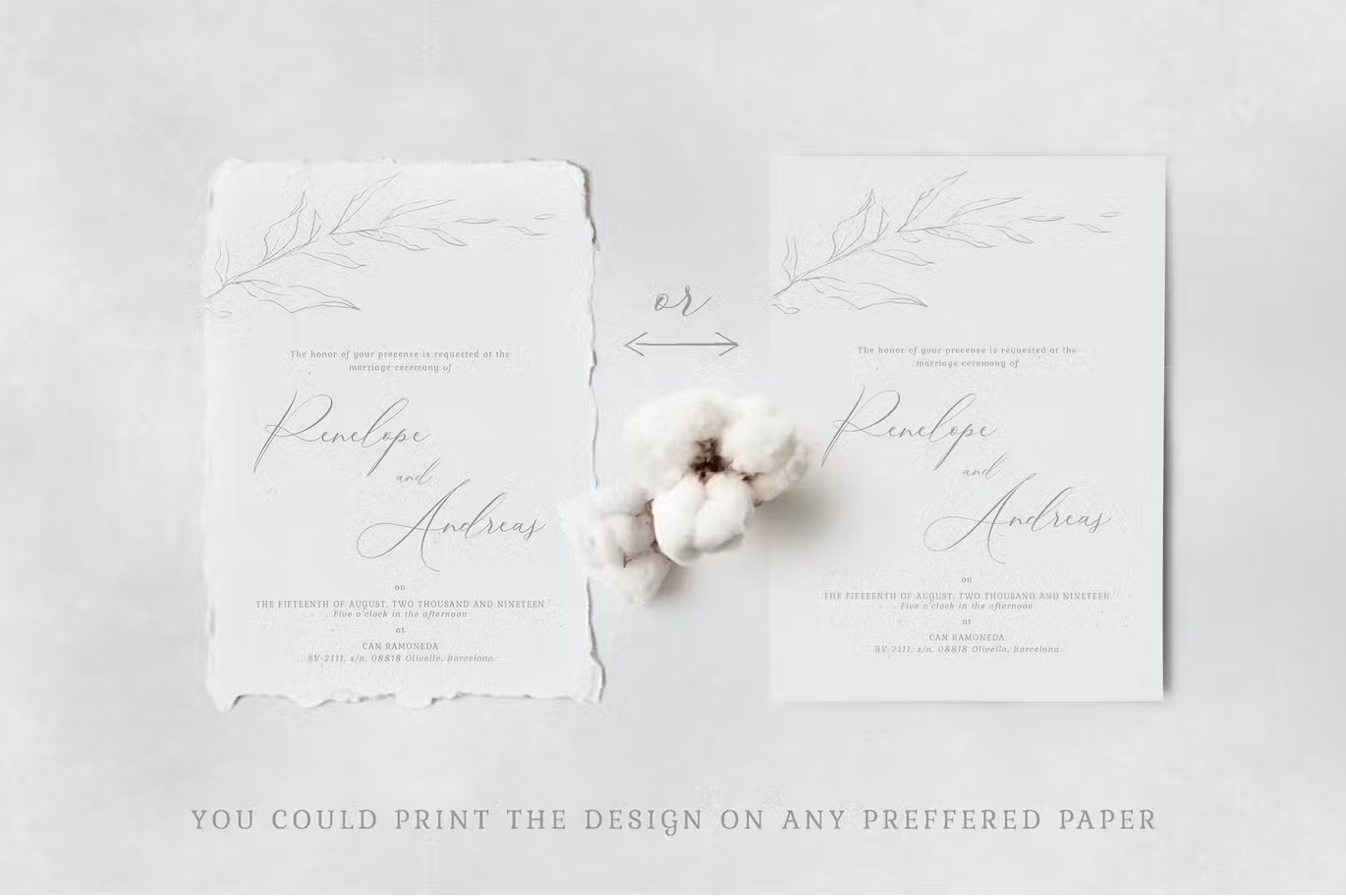 Elegant Floral Wedding Invitation Suite - Image 11