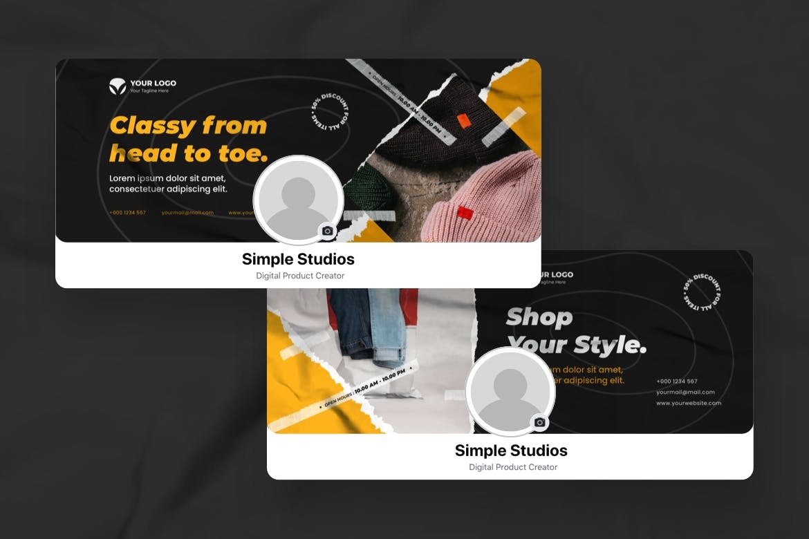 Shop Fashion Style Facebook Cover Template - Image 3