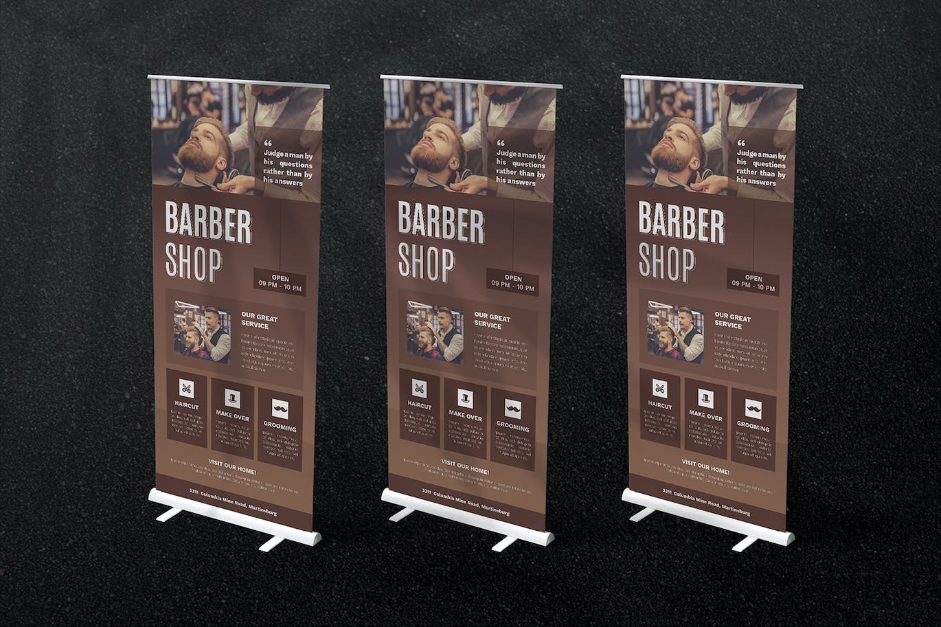 Barber Shop Roll Up Banner - Image 2