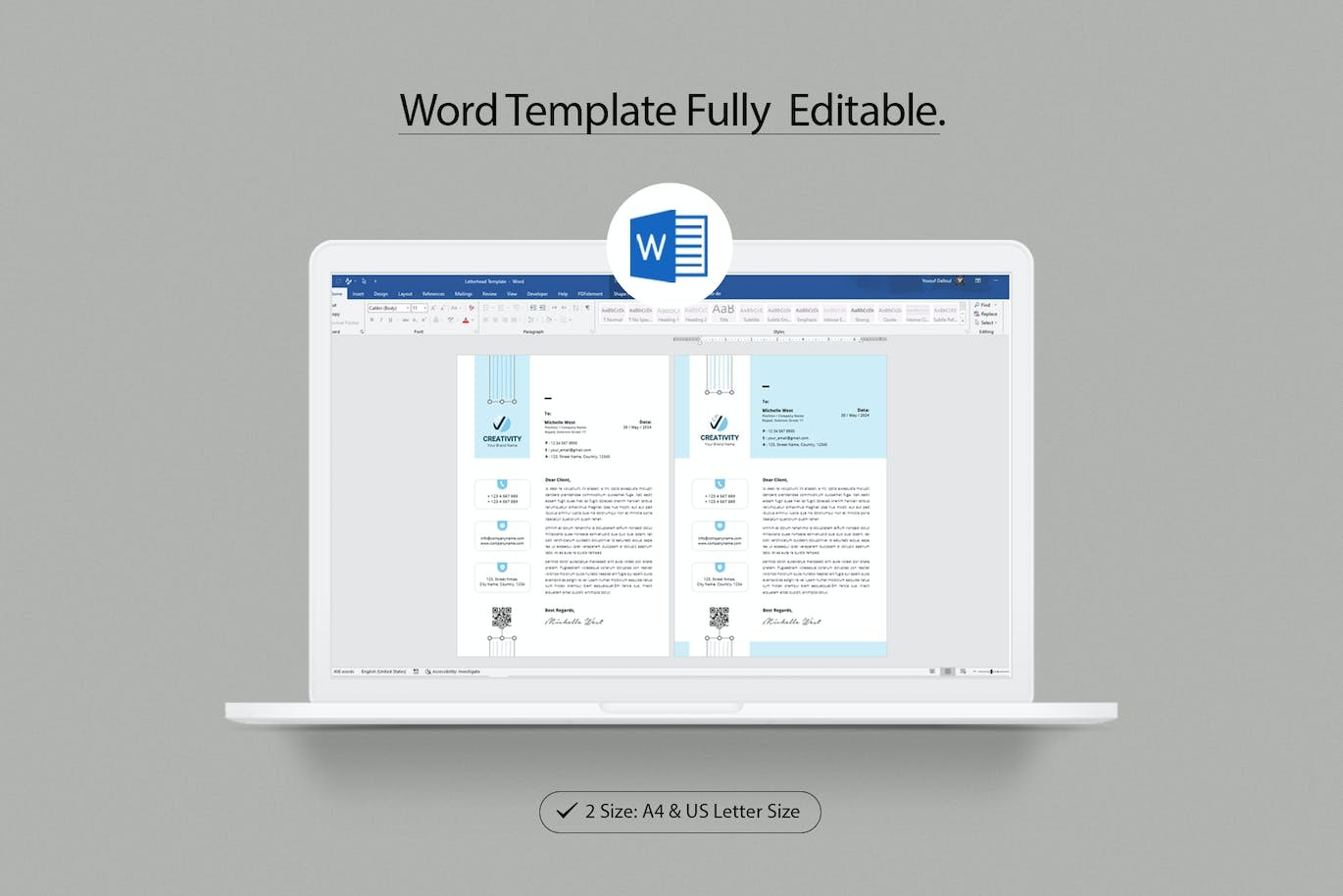 Letterhead design template - Image 3