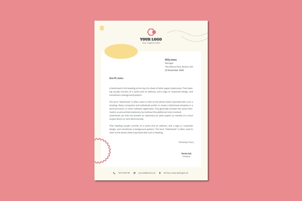 Letterhead design template - Image 3