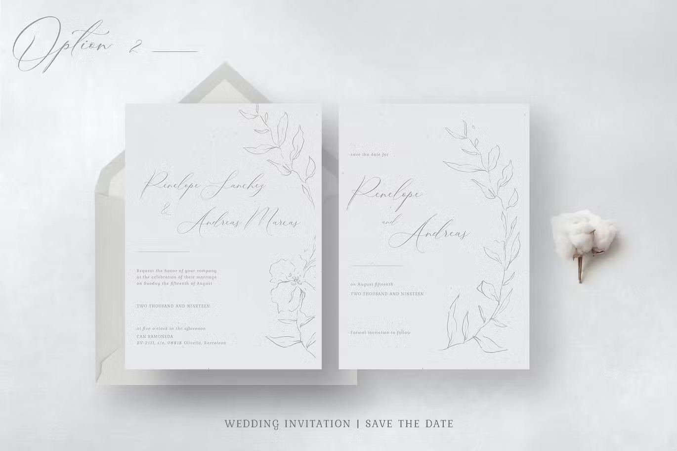 Elegant Floral Wedding Invitation Suite - Image 9
