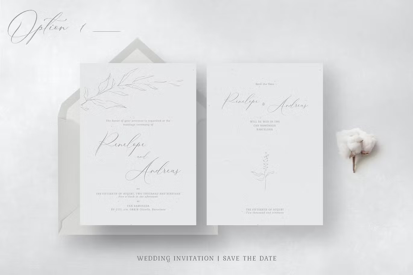 Elegant Floral Wedding Invitation Suite - Image 8