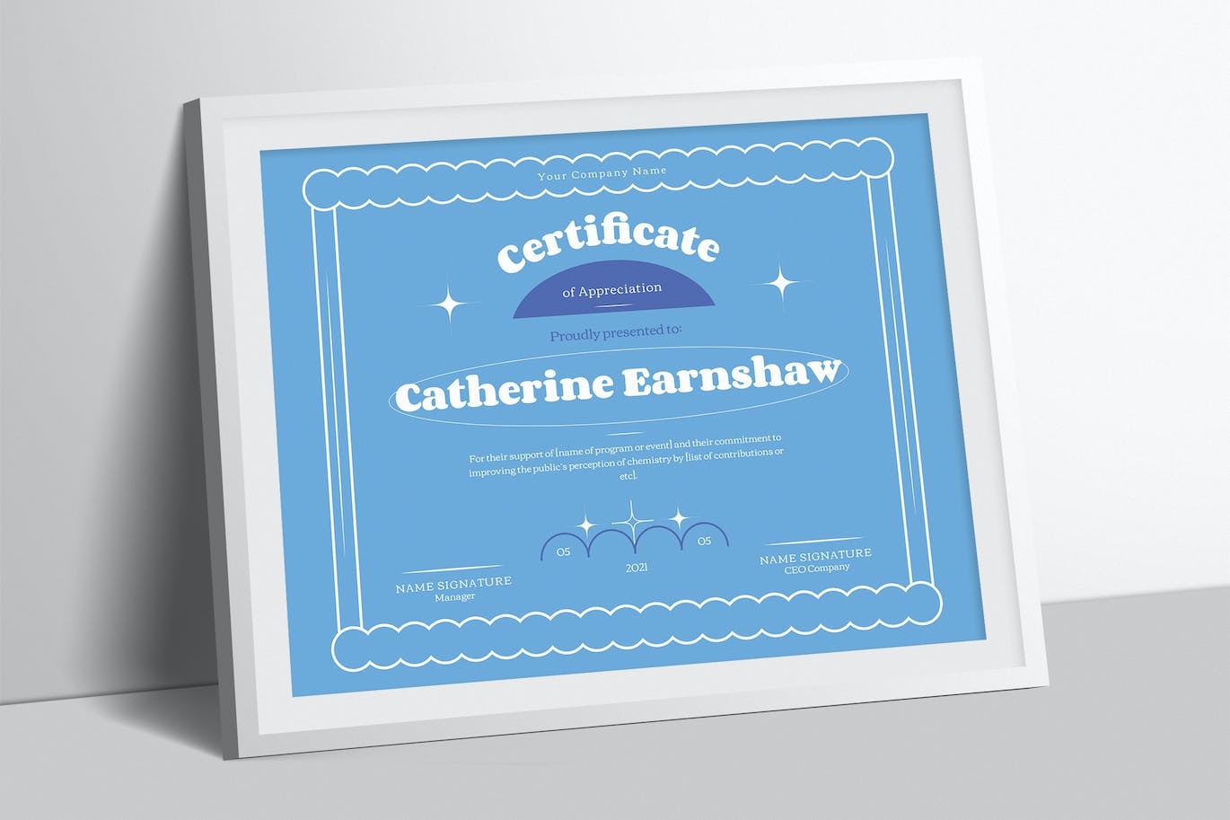 Certificate template