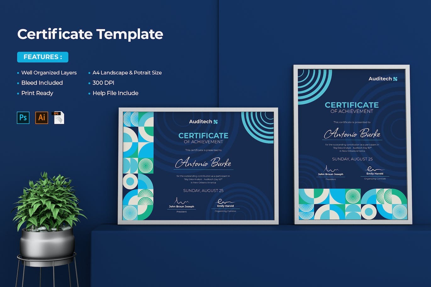 Creative certificate template