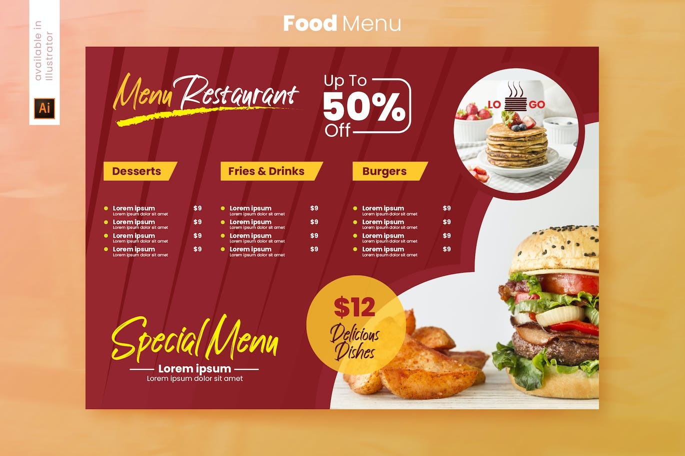 Fast Food Menu template