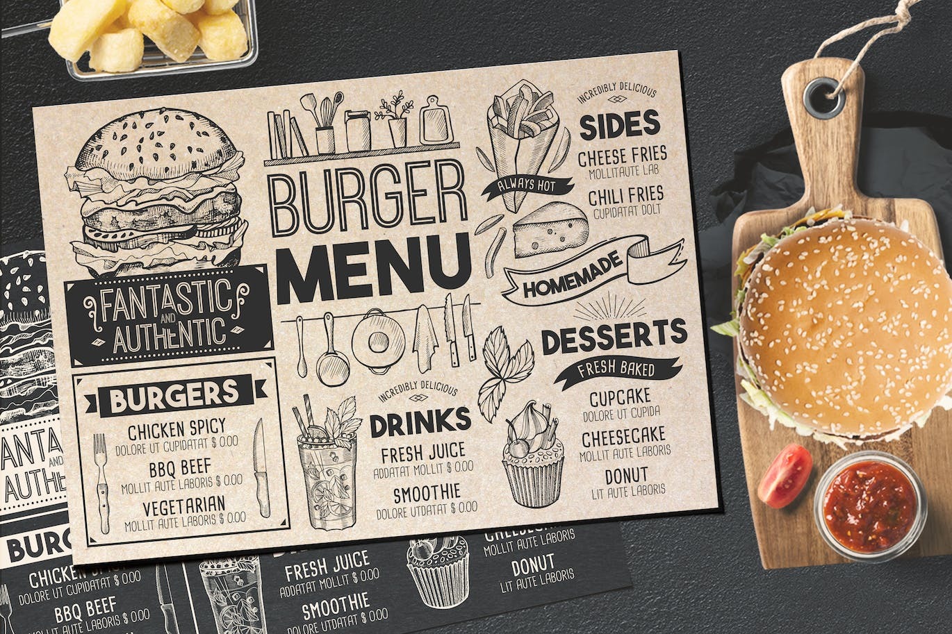 Burger - Fast Food Menu Template
