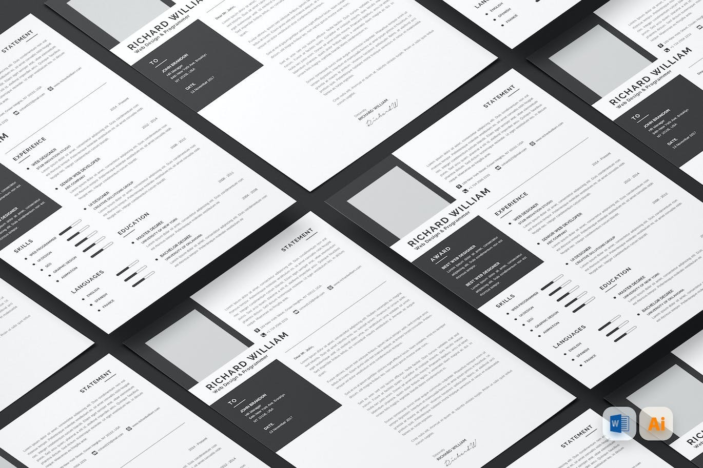 Professional curriculum resume