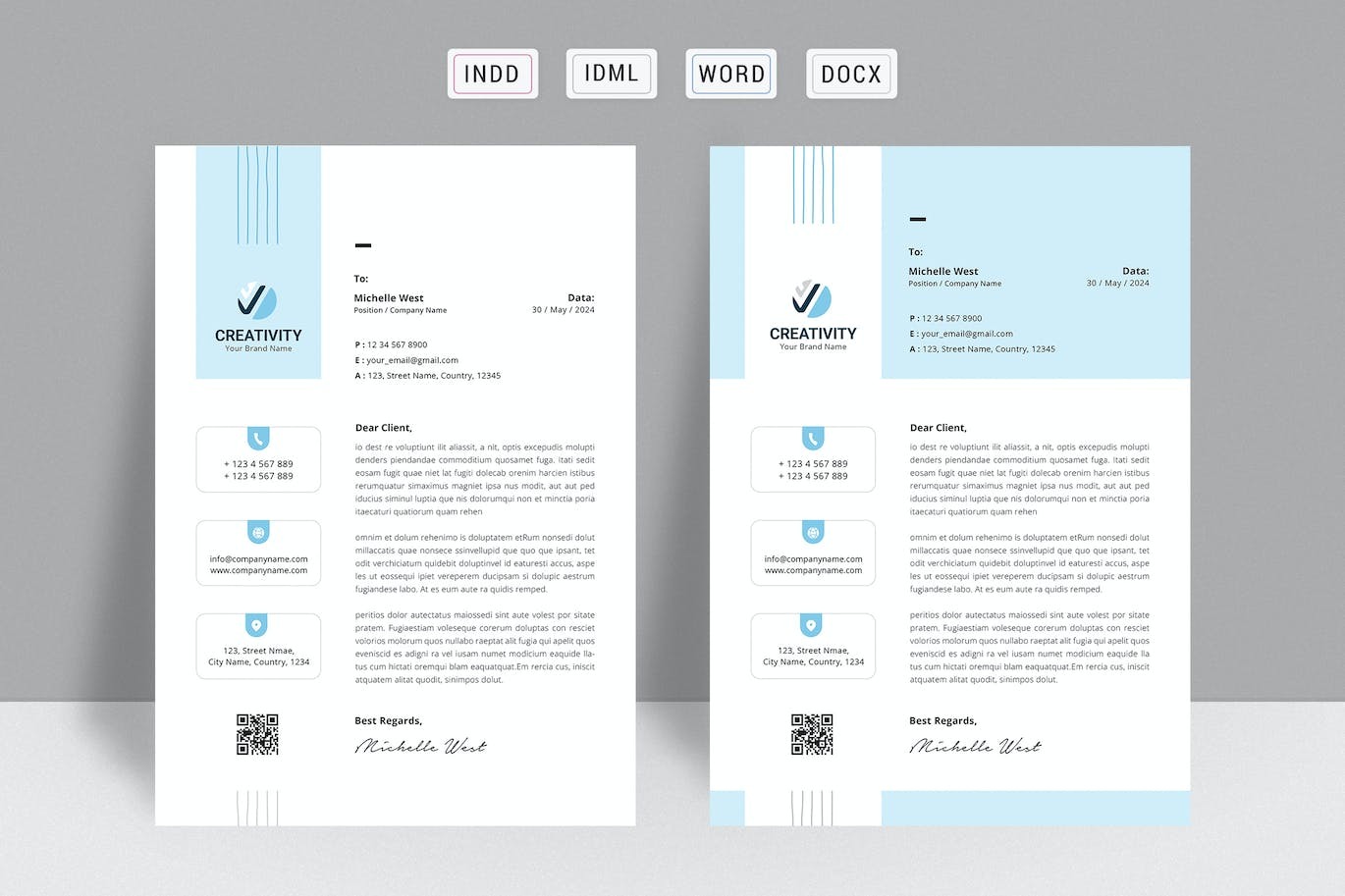 Letterhead design template