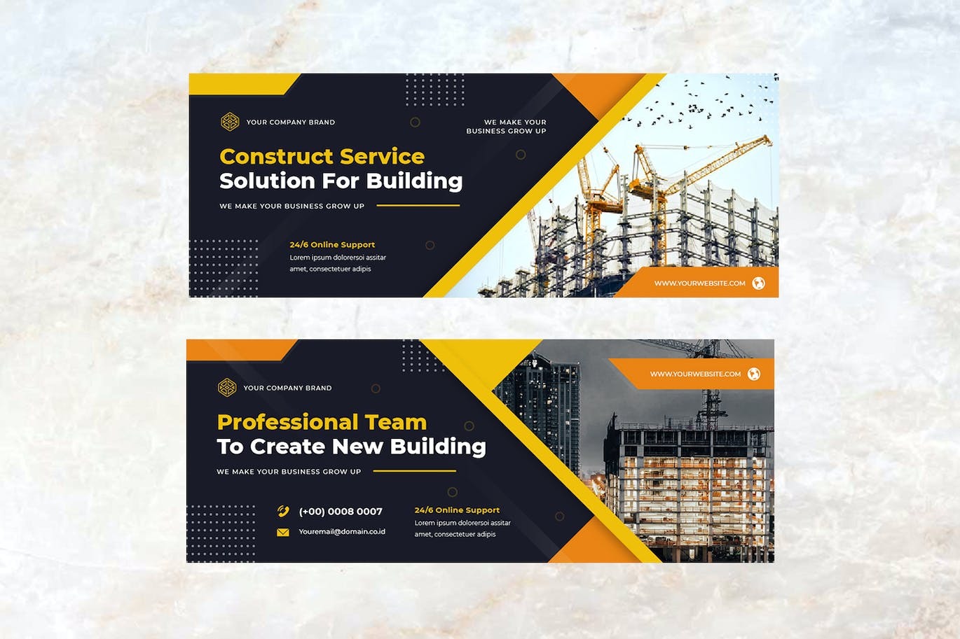 Construction Service Facebook Cover - Image 2