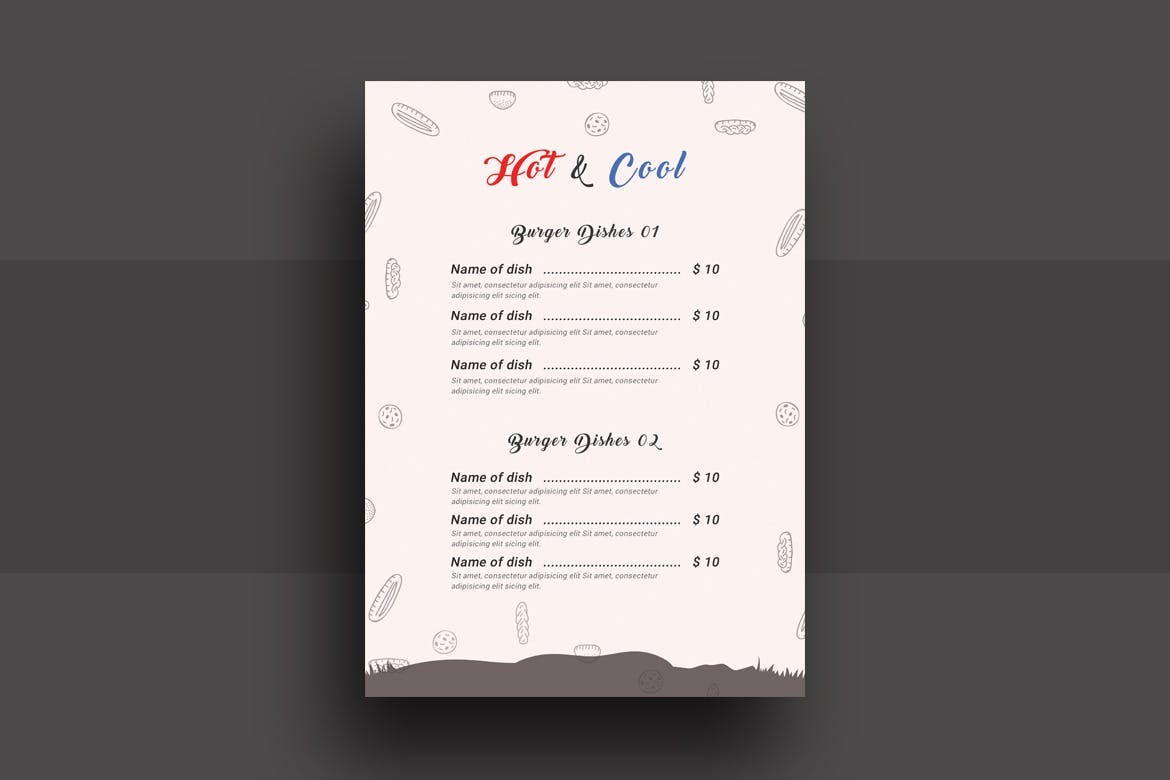 Restaurant Menu Design For Burger & Pizza - Image 3