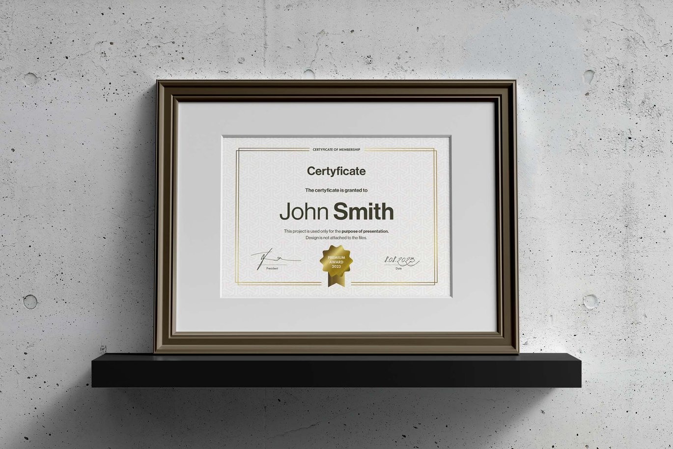 A4 Passe Partout Certificate Mock-up - Image 9