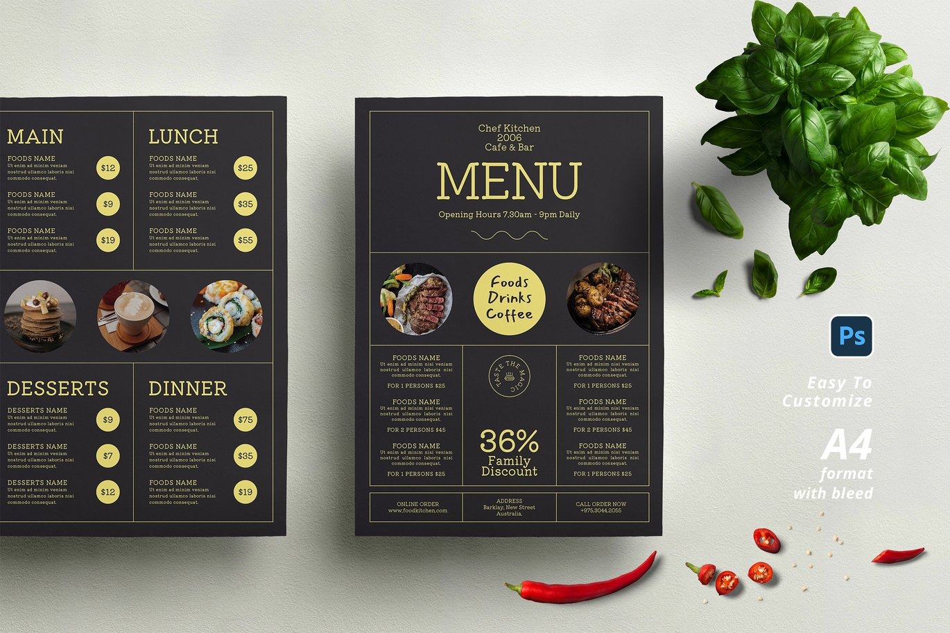 Food Menu template