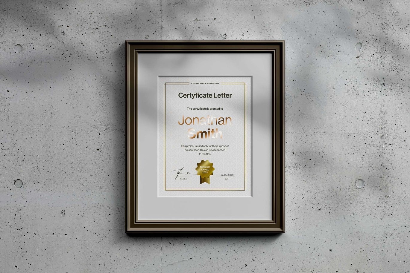 Letter Certificate Passe Partout Mock-up - Image 5