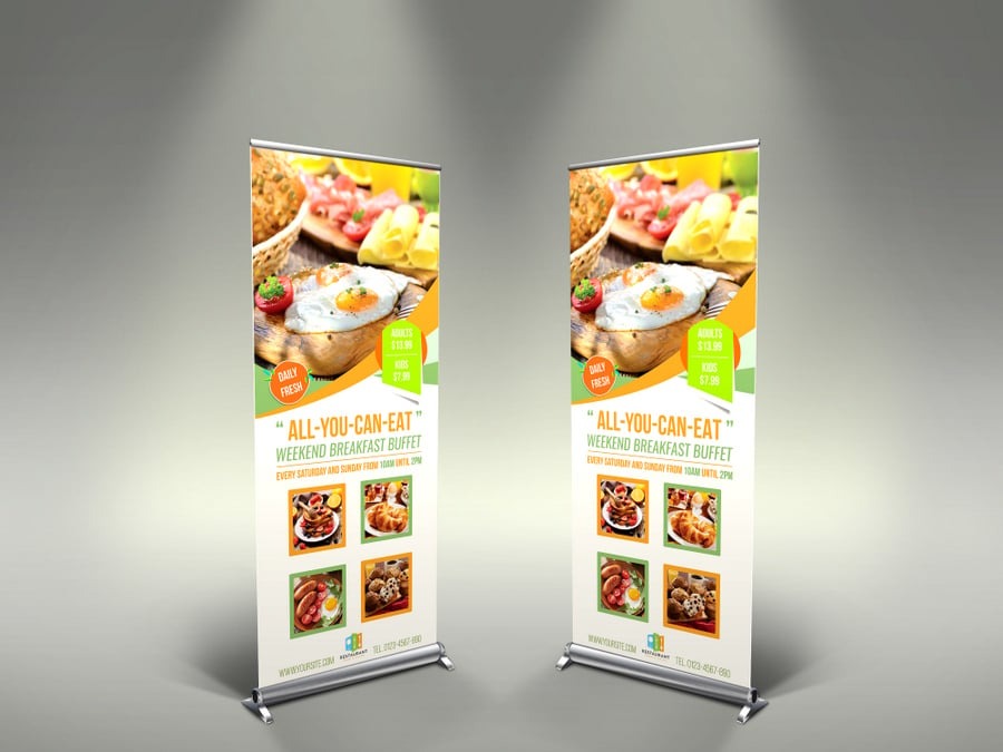 Restaurant Rollup Signage Template - Image 3